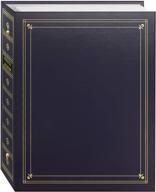 📸 pioneer photo albums aps-247/bb 3-ring bound bay blue leatherette cover with gold accents: elegant photo album for 4x7, 5x7, and 8x10 prints logo