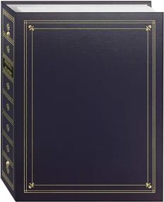 img 4 attached to 📸 Pioneer Photo Albums APS-247/BB 3-Ring Bound Bay Blue Leatherette Cover with Gold Accents: Elegant Photo Album for 4x7, 5x7, and 8x10 Prints
