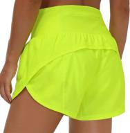 🏃 the gym people high-waisted women's running shorts - quick-dry athletic workout shorts with mesh liner and zippered pockets logo