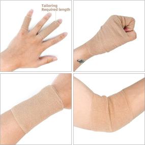 img 2 attached to 🏥 Beige Self Adhesive Cohesive Bandage Wrap - 8 Pack, 4 inches x 5 Yards, Non-Woven Wrap Rolls, Athletic Tape for Wrist, Ankle, Hand, Leg - Premium-Grade Medical Stretch Wrap (in Beige)