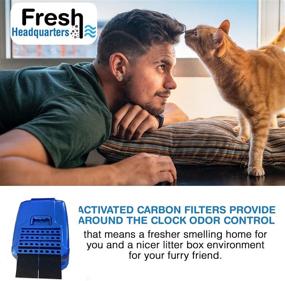 img 3 attached to 🐈 6 Pack Bulk Carbon Activated Charcoal Filters for Van Ness Cat Litter Box - Effective Odor Eliminator by FRESH HEADQUARTERS