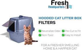 img 1 attached to 🐈 6 Pack Bulk Carbon Activated Charcoal Filters for Van Ness Cat Litter Box - Effective Odor Eliminator by FRESH HEADQUARTERS