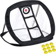 🏌️ indoor outdoor golf chipping net - lantoozi pop up golf practice net for hitting training, includes foam balls, accessories, and carry bag логотип