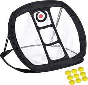 img 3 attached to 🏌️ Indoor Outdoor Golf Chipping Net - LANTOOZI Pop Up Golf Practice Net for Hitting Training, Includes Foam Balls, Accessories, and Carry Bag