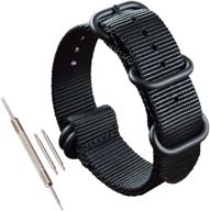 🕶️ stylish black watch strap: sturdy replacement band for enhanced durability logo