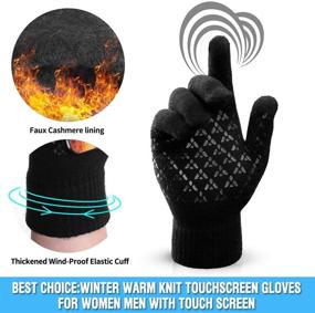 img 1 attached to 🧤 Cool Touchscreen Running Gloves & Mittens with Anti-Slip Silicone | COOYOO Men's Accessories