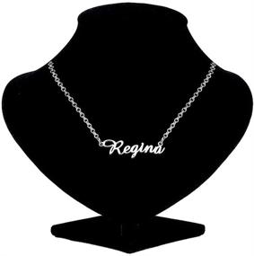 img 1 attached to 📿 Personalized 925 Sterling Silver Nameplate Necklace by Jesse Ortega - Customizable and Stylish