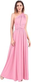 img 2 attached to 👗 Transform Your Style: Women's Converter Maxi Evening Dress for Multi-Way Elegance and Versatility