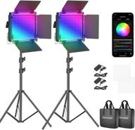 neewer 530 pro rgb led video light with app control and stand kit - full color 360° lighting, 45w video lighting kit cri 97+ - ideal for gaming, streaming, zoom, youtube, webex, broadcasting, web conference, photography logo