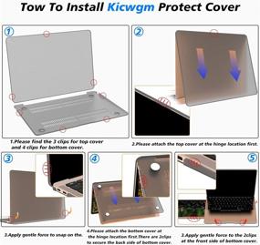 img 2 attached to KICWGM чехол для MacBook Air 13 дюймов - совместим с 2020/2019/2018 выпуском A2337 M1/A2179/A1932 - совместим с Retina дисплеем и Touch ID