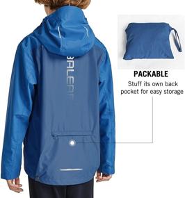 img 3 attached to Baleaf Youth Waterproof Rain Jacket - Lightweight Hooded 🧥 Raincoat for Boys and Girls: Ideal for Outdoor Cycling and Activities