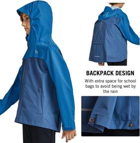 img 2 attached to Baleaf Youth Waterproof Rain Jacket - Lightweight Hooded 🧥 Raincoat for Boys and Girls: Ideal for Outdoor Cycling and Activities