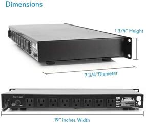 img 3 attached to 🔌 15 Ампер 1800 Вт Черный 8-розеточный стойкач Сетевой кондиционер - AC Сетевой фильтр Стойкач с супрессором Стойкач сетевой полосы w/ Многофункциональная задняя розетка для домашних электроприборов, компьютерных компонентов - Pyle PCO800