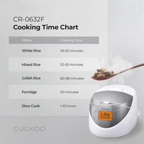 img 2 attached to 🍚 Cuckoo CR-0632F 6-Cup Micom Rice Cooker with 9 Menu Options: White Rice, Brown Rice & More, Nonstick Inner Pot, Made in Korea, White/Grey