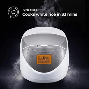 img 1 attached to 🍚 Cuckoo CR-0632F 6-Cup Micom Rice Cooker with 9 Menu Options: White Rice, Brown Rice & More, Nonstick Inner Pot, Made in Korea, White/Grey