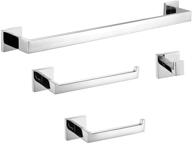 leyden bathroom hardware sets: sleek chrome finish with stainless steel wall mounting - complete bath towel bar accessories! logo