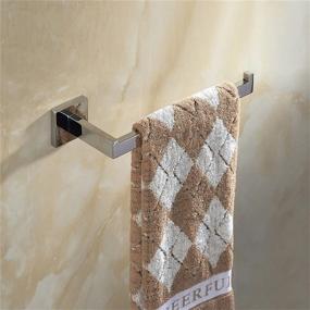 img 1 attached to Leyden Bathroom Hardware Sets: Sleek Chrome Finish with Stainless Steel Wall Mounting - Complete Bath Towel Bar Accessories!