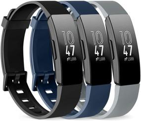 img 4 attached to Silicone Fitbit Inspire Replacement Wristbands