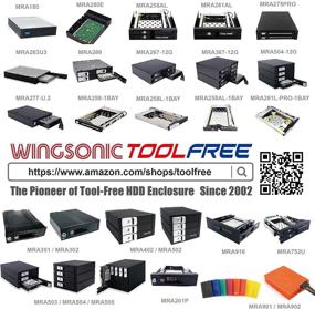 img 2 attached to 📦 WINGSONIC TOOLFREE MRA258ALT: Efficient Dual 2.5" Trayless SATA/SAS 6G HDD Enclosure for 3.5" Bay, Aluminum Panel for 5~7mm SSD/HDD