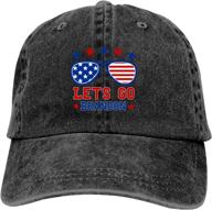 let's go b joe biden retro baseball cap: 🧢 fjb hat in washed denim - adjustable strapback for dad caps logo