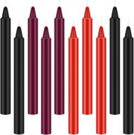 💑 10-piece romantic low temperature candles: perfect valentine's gift for couples - red, black, purple logo