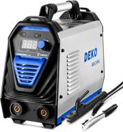 🔥 dekopro 200amp mma welder - dual voltage stick welder for portable welding with electrode holder, work clamp, and power adapter cable logo