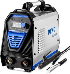 img 4 attached to 🔥 DEKOPRO 200Amp MMA Welder - Dual Voltage Stick Welder for Portable Welding with Electrode Holder, Work Clamp, and Power Adapter Cable