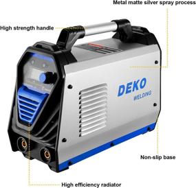 img 3 attached to 🔥 DEKOPRO 200Amp MMA Welder - Dual Voltage Stick Welder for Portable Welding with Electrode Holder, Work Clamp, and Power Adapter Cable
