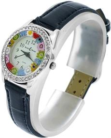 img 3 attached to GlassOfVenice Murano Millefiori Crystals Leather
