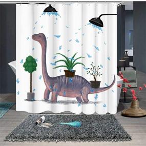 img 1 attached to Dinosaur Curtain Waterproof Bathroom 72X72Inch