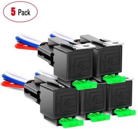 img 4 attached to 🚗 Nilight 50023R - 5 Pack 30A Fuse Relay Car Truck Socket Kit with 30A Switch Harness Set - 12V DC 4-Pin SPST Automotive Kit 14 AWG Hot Wires - Auto Switches & Starters Set (2 Years Warranty)