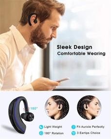 img 2 attached to 🎧 Yamipho Bluetooth гарнитура - передовое Bluetooth 5.0 наушник с микрофоном для iPhone Android ноутбук в синем цвете.