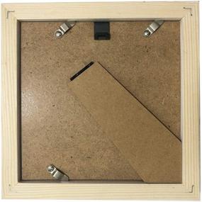 img 1 attached to 🖼️ ZXT-parts 6x6 Black Picture Frame with 4x4 Mat, Glass Front, Solid Wood, Dual Panels (Glass and Plexiglass), for Wall or Table. Exceptional Craftsmanship.