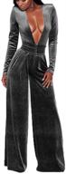 elegant women's jumpsuits: pleuche high waist sleeves, perfect for jumpsuits, rompers & overalls logo