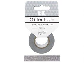 img 2 attached to 💎 Top-Rated GTS001 Glitter Tape: 15mm x 5m Silver - Unbeatable Quality
