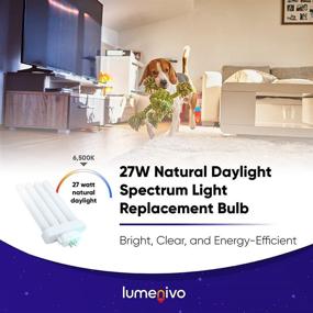img 1 attached to 🔆 High-Quality Replacement Light Bulb: CFML27VLX 27 Watt Natural Daylight Spectrum Bulb for Verilux Happy Eyes - 27 Watt 6500K CFL Bulb with GX10Q-4 4 Pin Base in a Square - 1 Pack