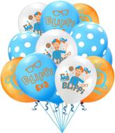 blippi party supplies: vibrant 30pcs latex balloons for colorful celebrations and baby showers! logo