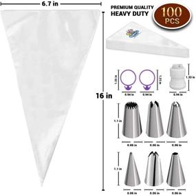 img 3 attached to QUALITY Heavy Disposable Bags 100 Icing Cake Decorating