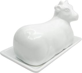 img 1 attached to Butter Shaped Ceramic Porcelain Chefcaptain: Functional and Stylish Kitchen Essential