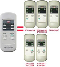 img 3 attached to 🔧 HA-12-09/10 Panasonic Air Conditioner Remote Control Replacement (671190018A 671190018B) - Compatible with CW-XC54HU CW-XC55HU CW-XC63HK CW-XC63HU CW-XC64HK CW-XC64HU CW-XC65HU CW-XC83GU CW-XC83HK CW-XC83HU