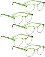 👓 stylish 5-pack reading glasses for women – one for every color logo