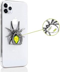 img 1 attached to 🕷️ ETRY Phone Ring Stand Finger Holder: Паук Роскошные бриллианты, 360° поворот металлическая петля захвата анималистического стиля Эмо - совместимость со всеми смартфонами и планшетами