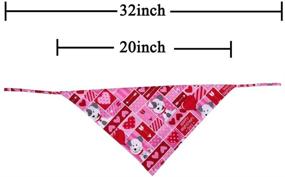 img 1 attached to ❤️ Double the Love with KZHAREEN 2 Pack Valentine's Day Dog Bandana: Reversible Triangle Bibs for Dogs, Cats, and Pets