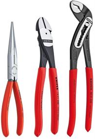 img 3 attached to 🔧 KNIPEX Tools 00 20 08 US1 3-Piece Long Nose, Diagonal Cutter, and Alligator Pliers Tool Set – Red (Packaging Varies)