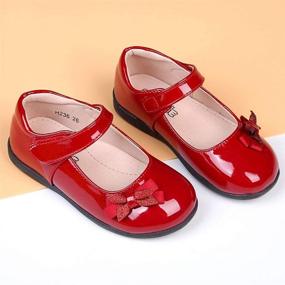 img 2 attached to Aellons Bowknot Casual School Uniform Girls' Shoes