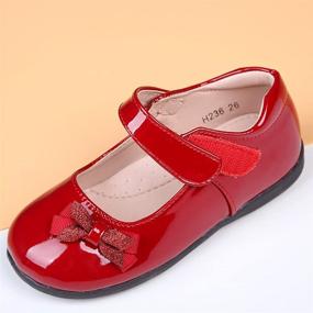 img 1 attached to Aellons Bowknot Casual School Uniform Girls' Shoes