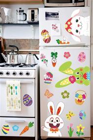 img 3 attached to 🐇 Transform Your Home with 361PCS Easter Bunny Window Cling Decorations - Perfect for Egg Hunt Games & Home Party Ornaments