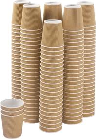 img 3 attached to ☕ NYHI Set of 150 Ripple Insulated Kraft 4-oz Paper Cups – Premium Hot Beverage Cups, Recyclable & Insulated for Optimal Temperature Control – Ideal for Cappuccino, Hot Cocoa, or Iced Drinks