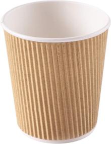 img 1 attached to ☕ NYHI Set of 150 Ripple Insulated Kraft 4-oz Paper Cups – Premium Hot Beverage Cups, Recyclable & Insulated for Optimal Temperature Control – Ideal for Cappuccino, Hot Cocoa, or Iced Drinks