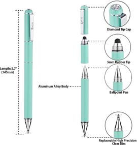 img 3 attached to 🖊️ Turquoise Blue Stylus Pens for Touch Screens - Yacig Capacitive Stylus Pen with High Sensitivity, Universal Multi-Stylus for iPad, iPhone, Tablets, Samsung Galaxy & All Touch Devices